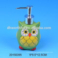 Cute owl design ceramic hand soap and lotion bottle